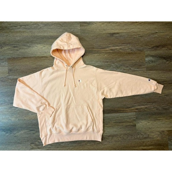 Champion Light Pink Salmon Girls Hoodie Pleated sides Size Large - Picture 1 of 8
